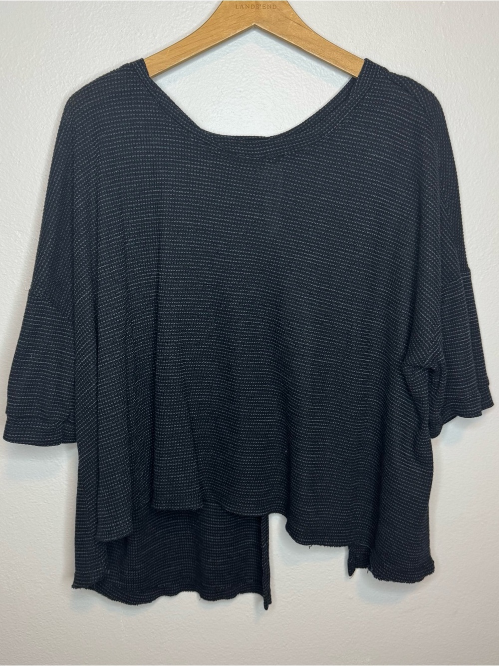 Free People Flowy Poncho T Shirt Short Sleeve Open Back Boho